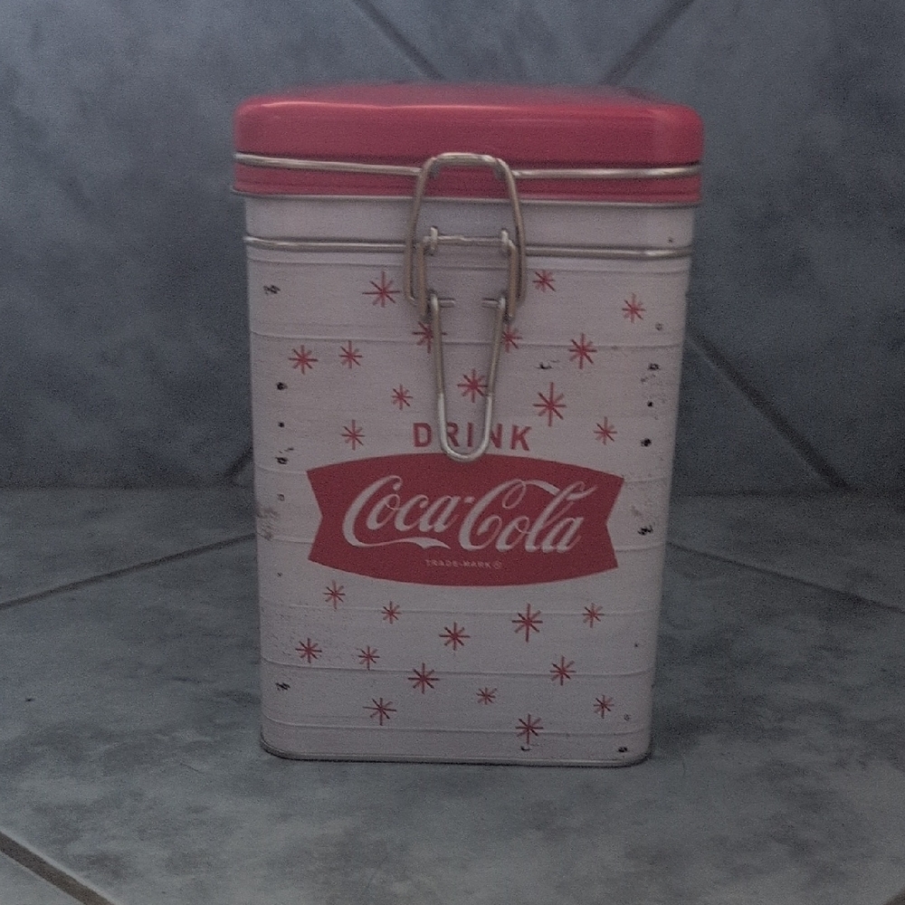 Coca-Cola Vintage Tin with Red Accents